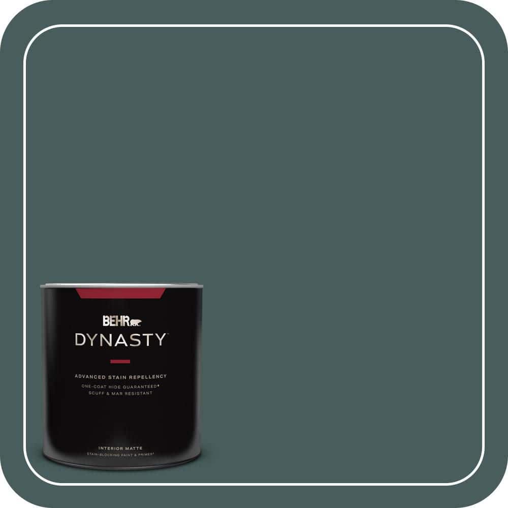 BEHR DYNASTY 1 qt. #N430-7 Silken Pine One-Coat Hide Matte Interior Stain-Blocking Paint and Primer