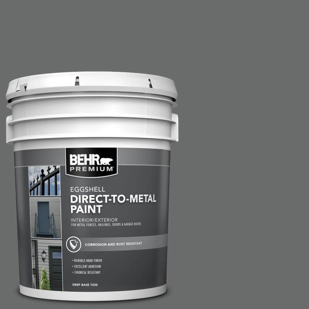 BEHR PREMIUM 5 gal. #770F-5 Dark Ash Eggshell Direct to Metal Interior/Exterior Paint (1)