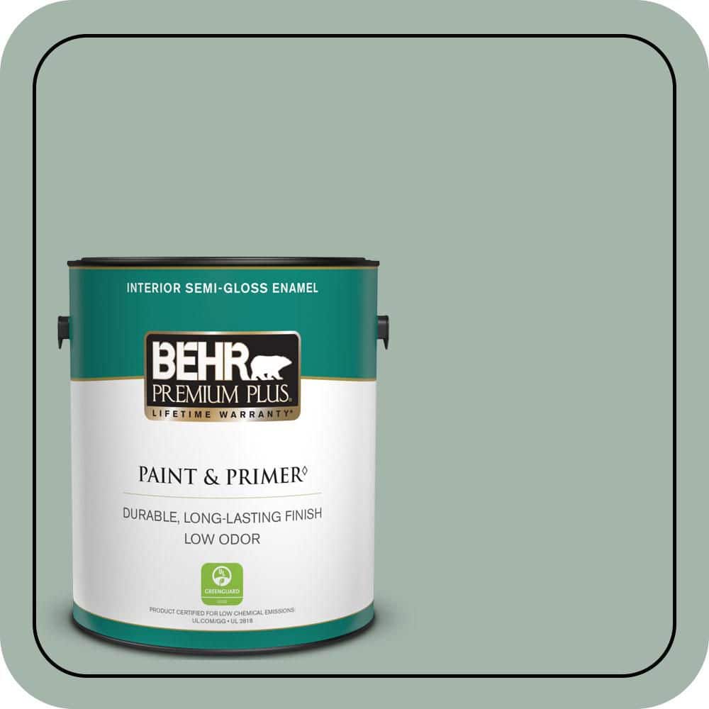 BEHR PREMIUM PLUS 1 gal. #460E-3 Smokey Slate Semi-Gloss Enamel Low Odor Interior Paint & Primer