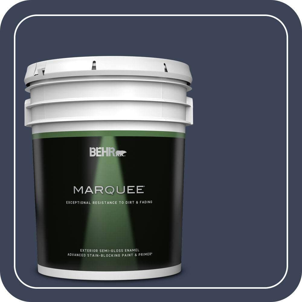 BEHR MARQUEE 5 gal. #600F-7 Soulful Music Semi-Gloss Enamel Exterior Paint & Primer