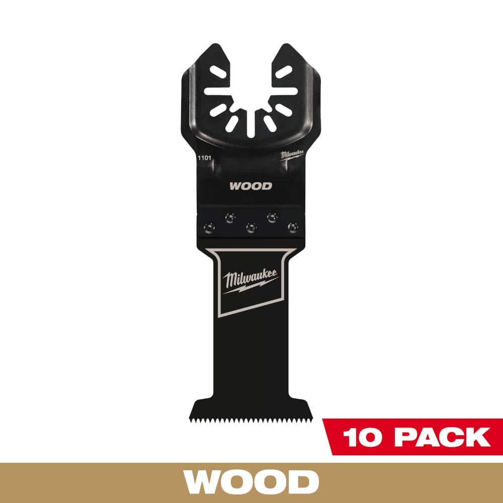 Milwaukee 1-3/8 in. High Carbon Steel Universal Fit Wood Cutting Multi-Tool Oscillating Blade (10-Pack) (1)