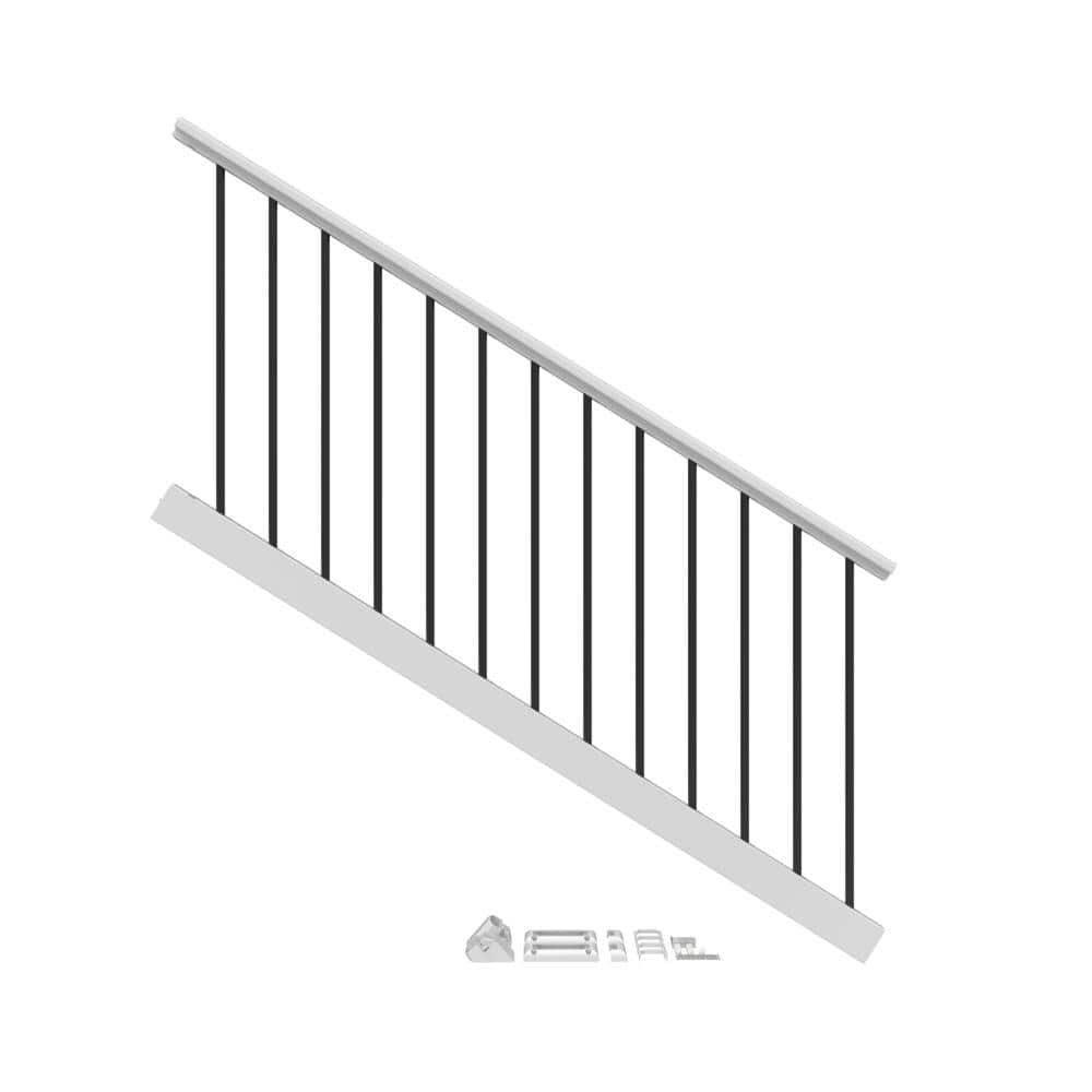 RDI 6 ft. x 36 in. H Endurance Vinyl Original Rail 32-Degree to 38-Degree Stair Rail Kit in White (1)