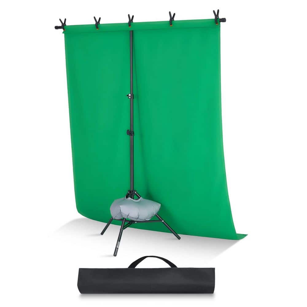 SVOPES 5 x 6.5 ft. Adjustable Backdrop Stand, Portable, Projector Screen Stand, Wedding, Photo Studio and Party Steel Black (1)