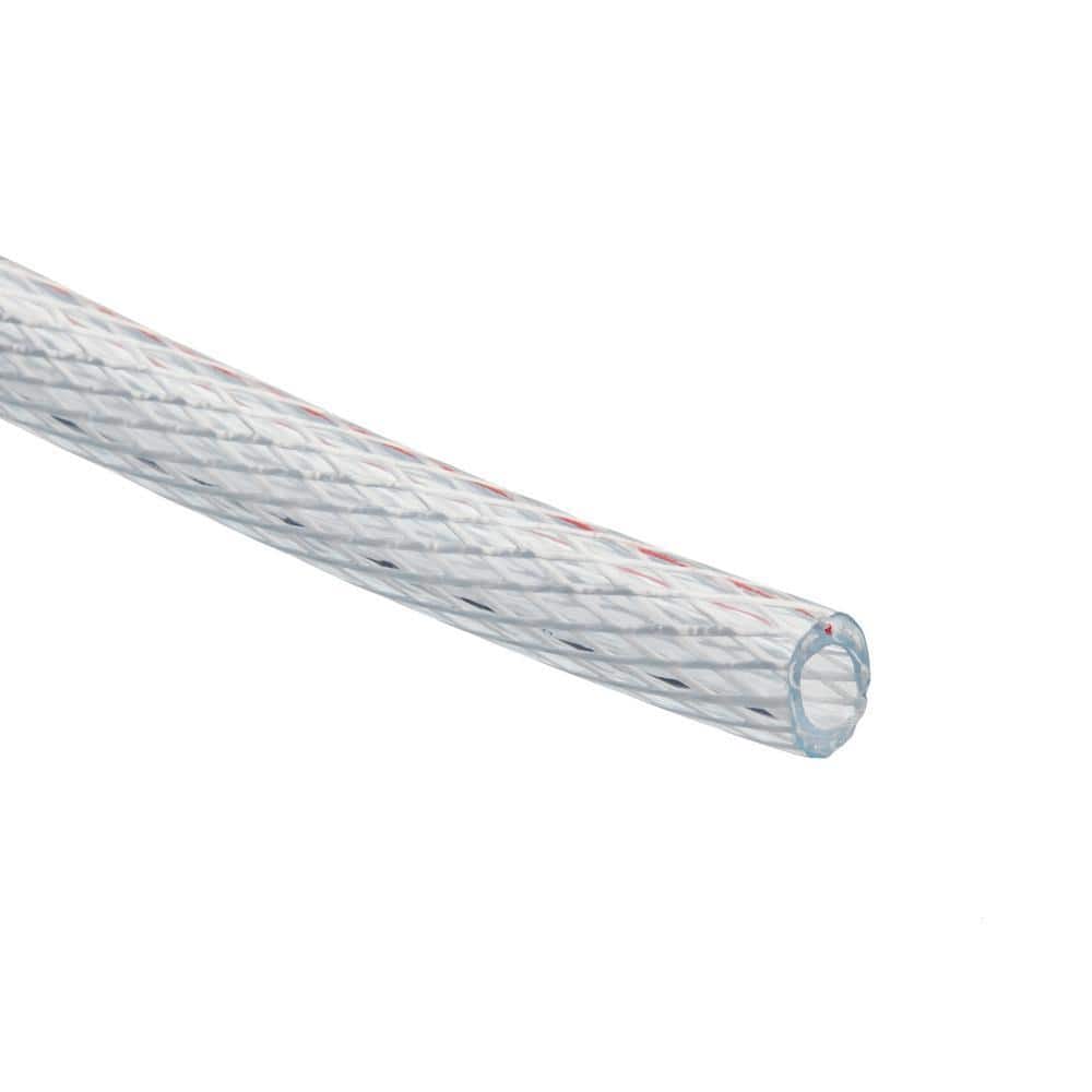 HYDROMAXX 1 in. I.D. x 1 1/4 in. O.D. x 100 ft. Braided Clear Non Toxic, High Pressure, Reinforced PVC Vinyl Tubing (2)