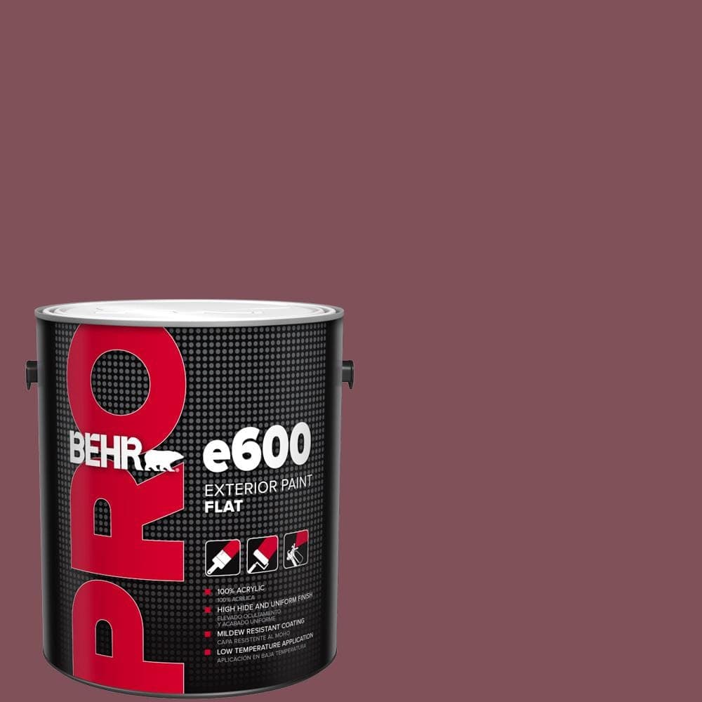 BEHR PRO 1 gal. #HDC-CL-02 Fine Burgundy Flat Exterior Paint