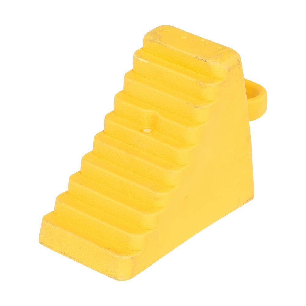 Vestil 3 lbs. Yellow Polyethylene Wheel Chock (2)