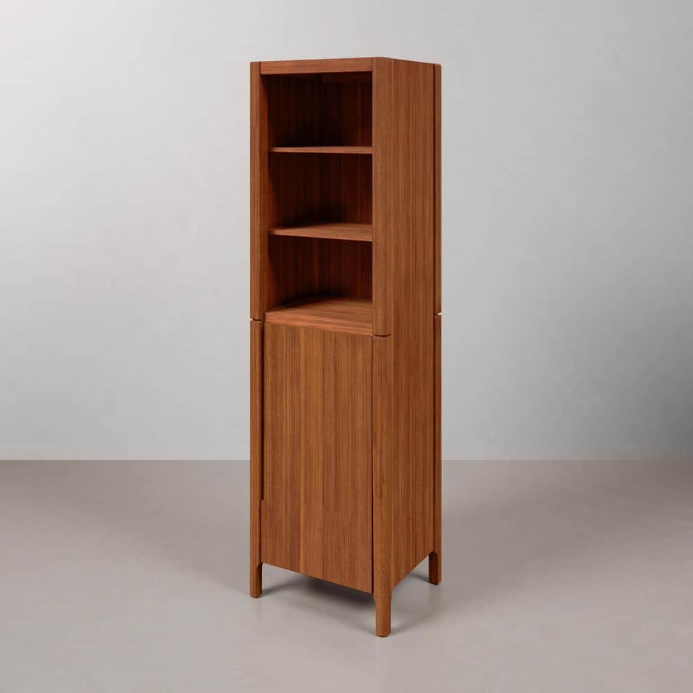 Water Creation Sequoia 21 in. W x 17 in. D x 72 in. H Free Standing Linen Cabinet In Mango Wood Brown Finish (3)