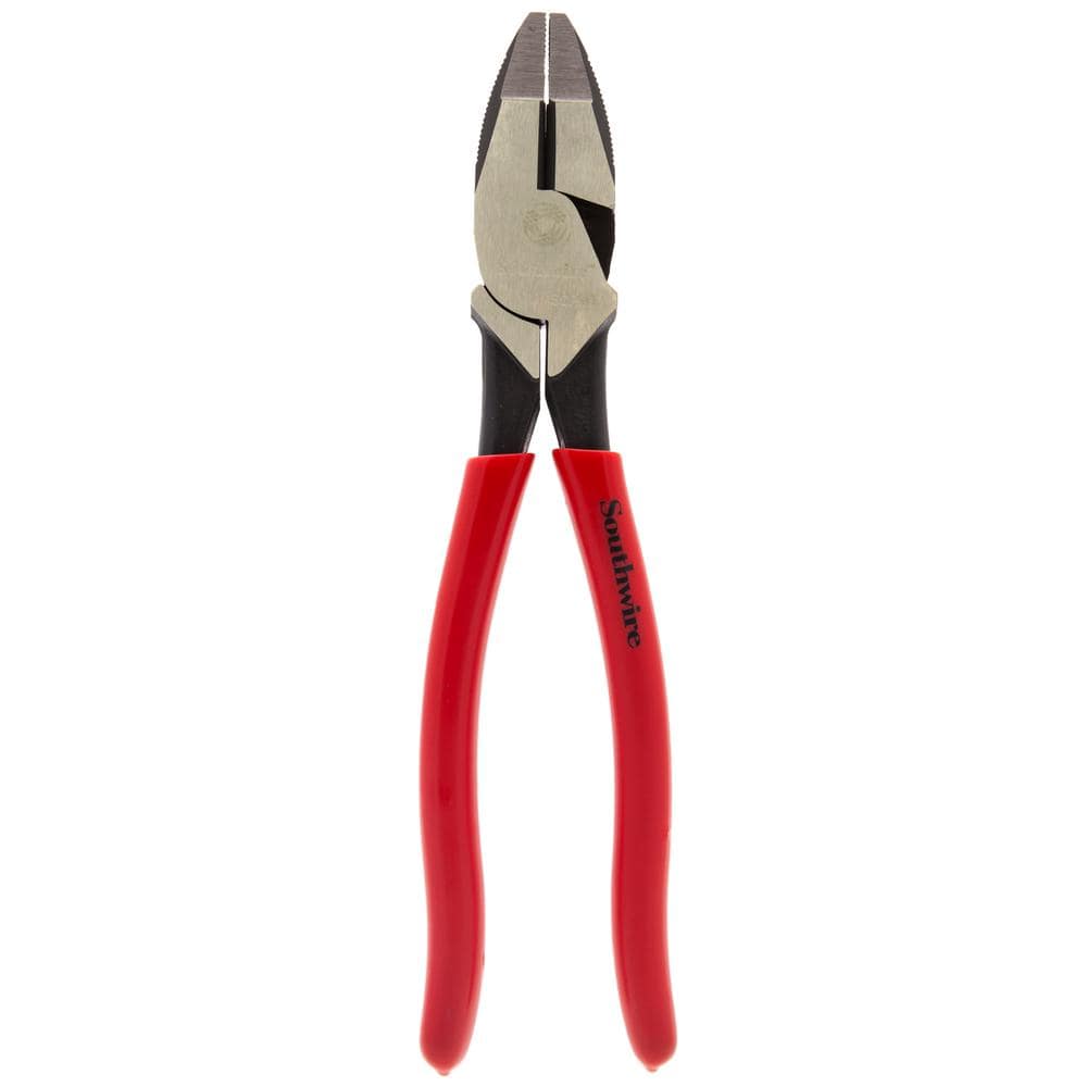 Southwire 9 in. High-Leverage Side Cutting Pliers with Dipped Handles (1)