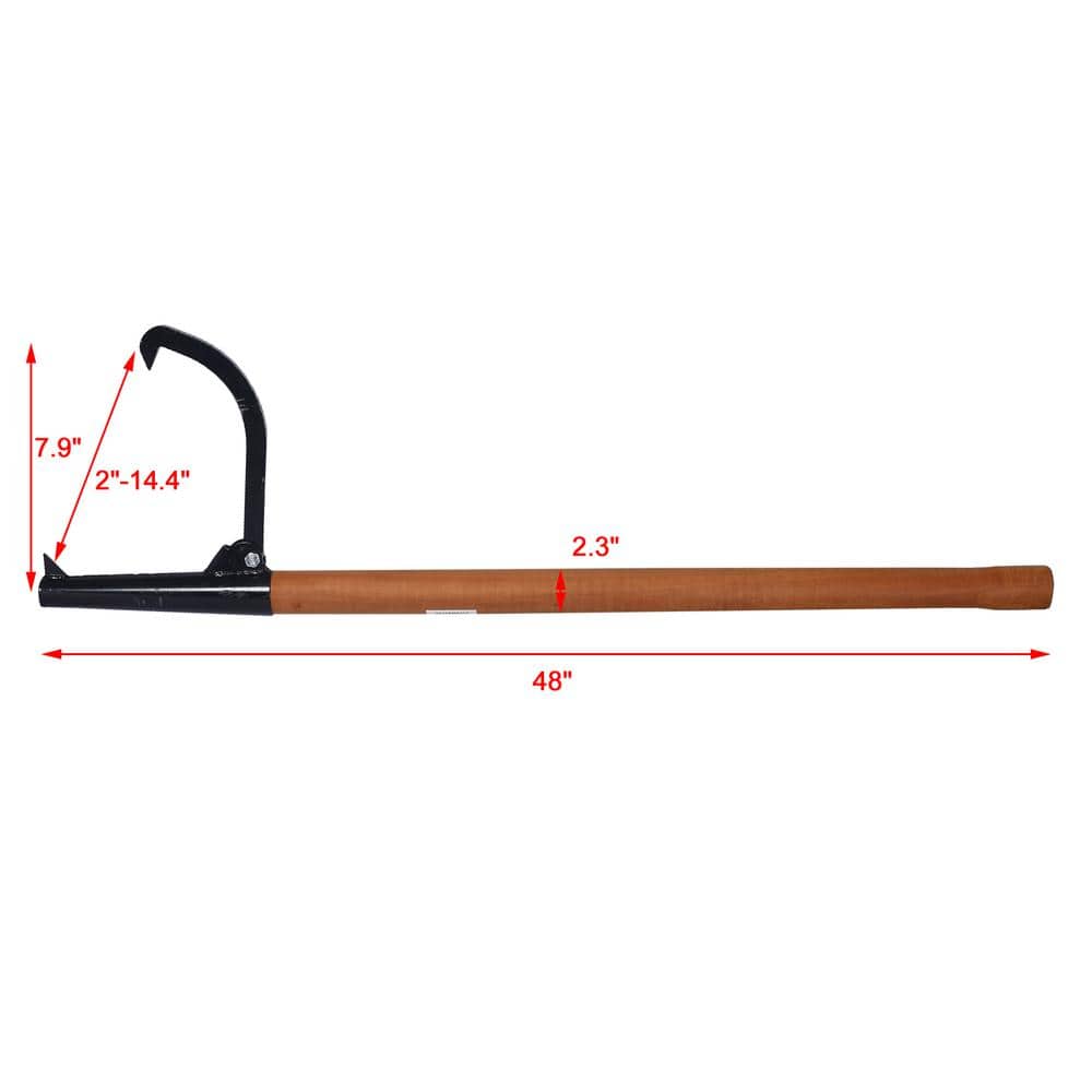 Tidoin 48 in. Log Peavy Cant Hook Peavey Point Logging Tool Log Roller Tool (2)