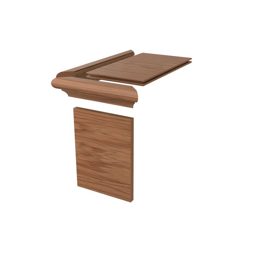 L. J. SMITH STAIR SYSTEMS 2.75 in. T x 6.5 in. W x 14.75 in. L Unfinished White Oak Wood False Tread and Riser Kit