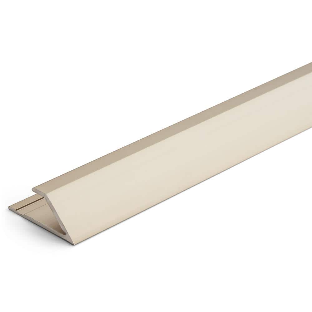 TrimMaster Satin Nickel 8mm x 84 in. Aluminum Reducer Floor Transition Strip (2)
