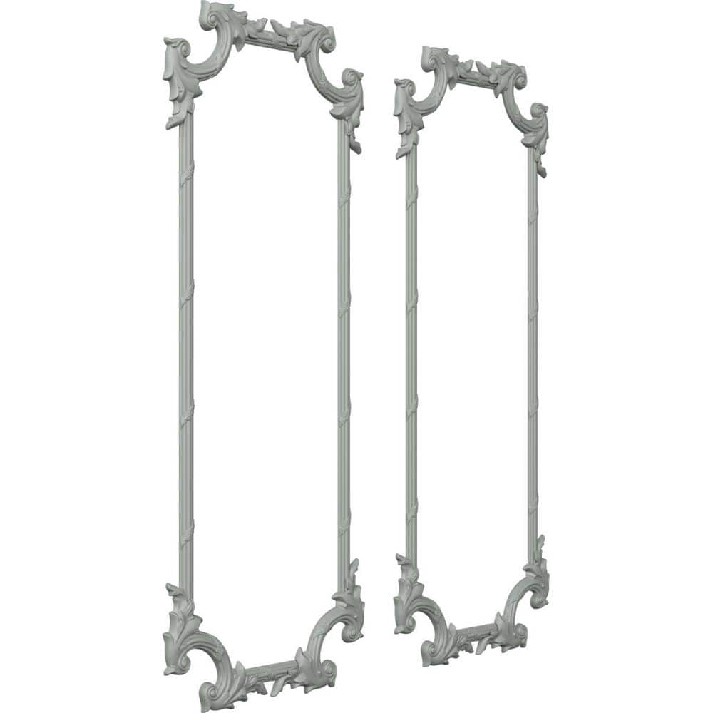 Ekena Millwork 14 Sq. Ft. Unfinished Polyurethane Tirana Panel Moulding Kit (Double Panel) (2)