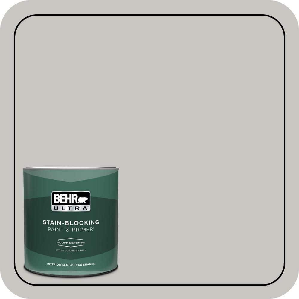 BEHR ULTRA 1 qt. #PPU24-16 Titanium Extra Durable Semi-Gloss Enamel Interior Paint & Primer