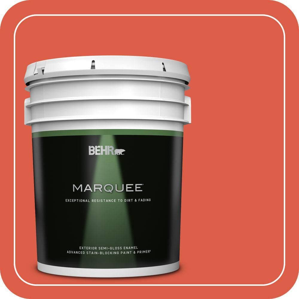 BEHR MARQUEE 5 gal. #P180-6 Pimento Semi-Gloss Enamel Exterior Paint & Primer