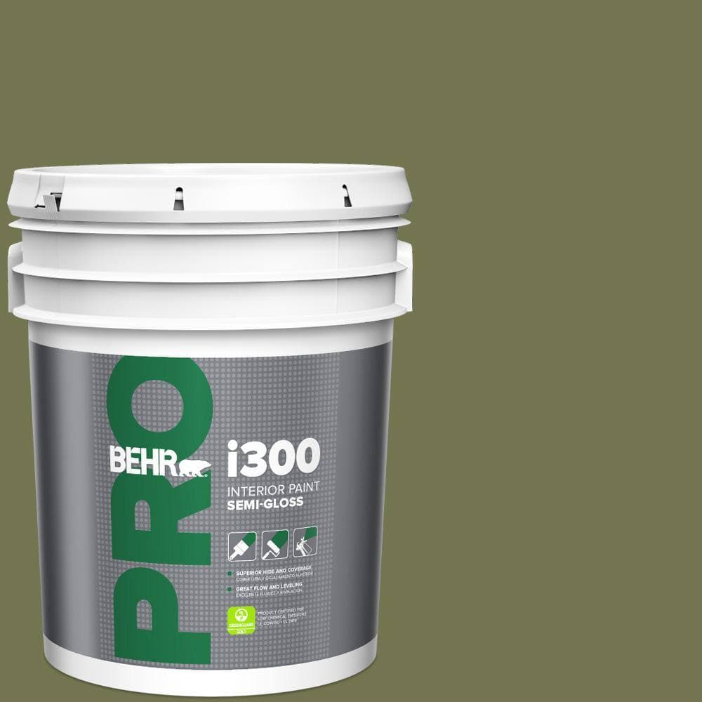 BEHR PRO 5 gal. #S360-6 Secret Meadow Semi-Gloss Interior Paint