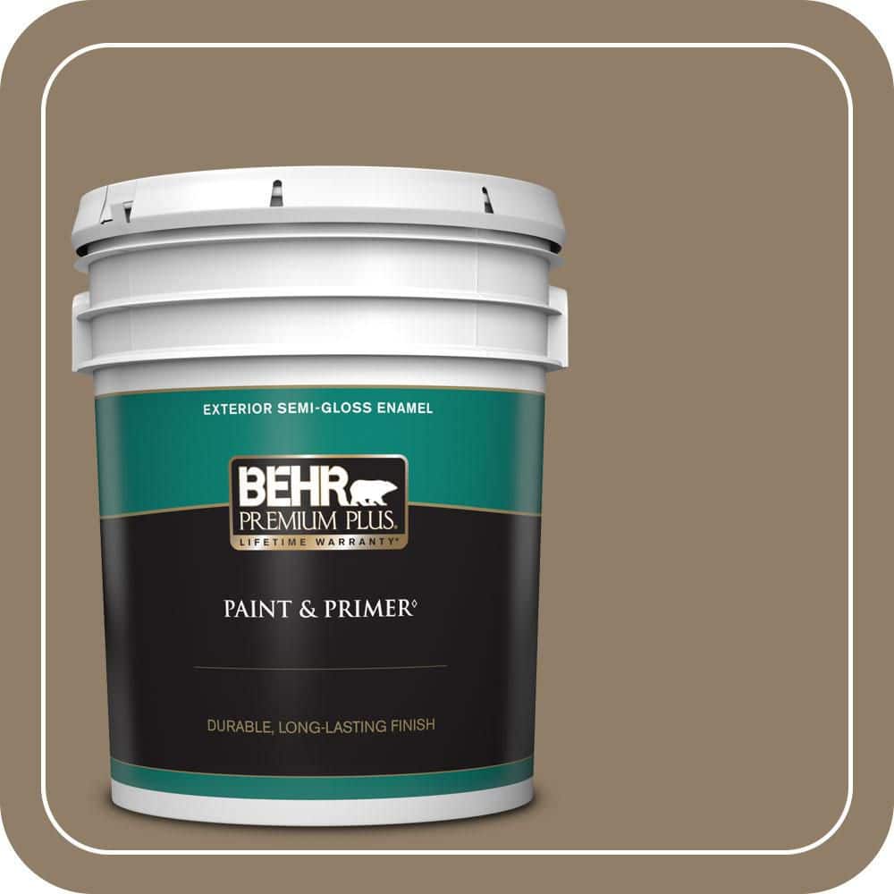 BEHR PREMIUM PLUS 5 gal. #PPU7-03A Sofisticata Semi-Gloss Enamel Exterior Paint & Primer