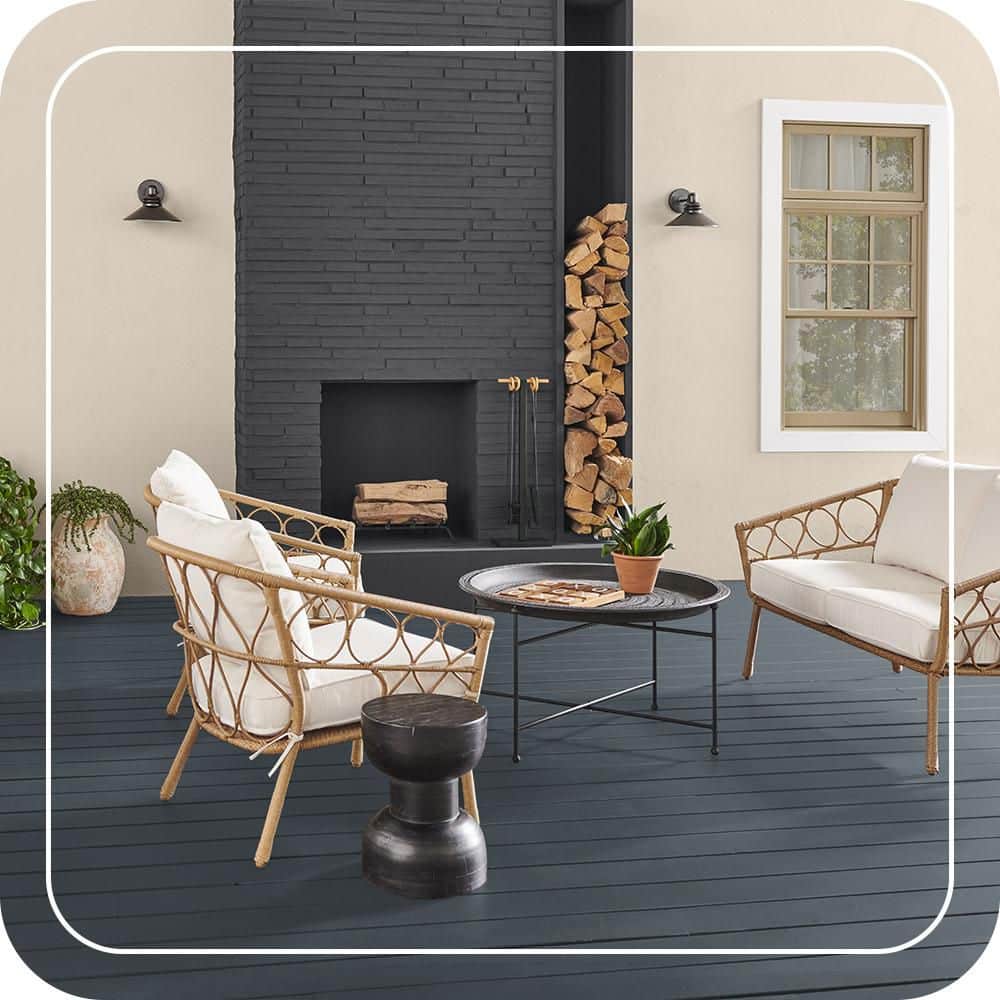 BEHR PREMIUM 1 qt. #N490-6 Calligraphy Solid Color Waterproofing Exterior Wood Stain and Sealer (4)