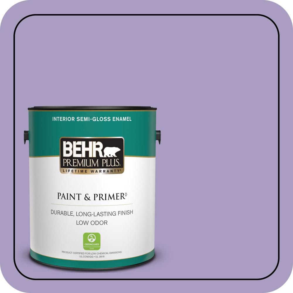BEHR PREMIUM PLUS 1 gal. #M560-4 Evening Slipper Semi-Gloss Enamel Low Odor Interior Paint & Primer
