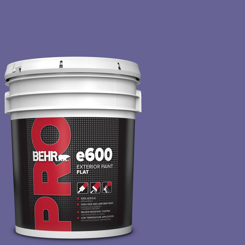 BEHR PRO 5 gal. #T15-13 Prime Purple Flat Exterior Paint