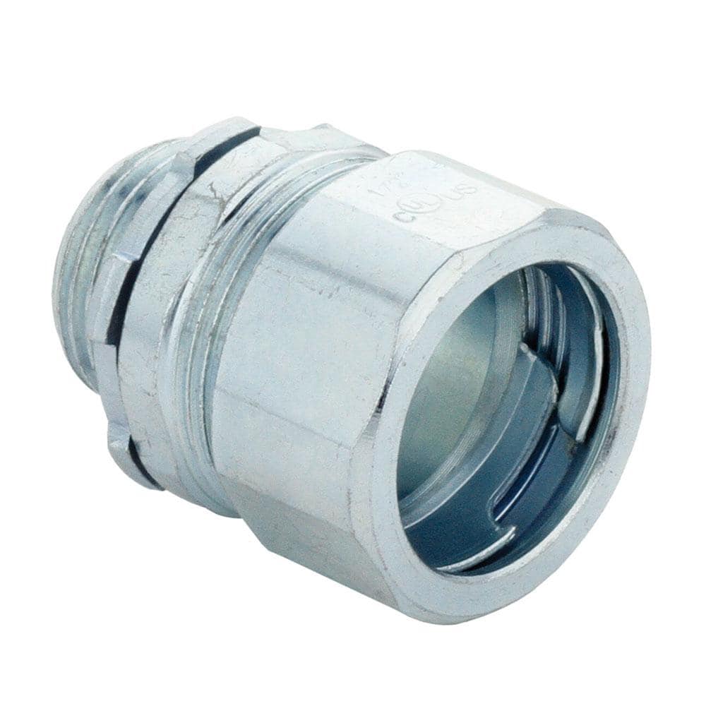 Commercial Electric 1/2 in. Rigid Metal Conduit (RMC) Compression Connector (2-Pack) (1)
