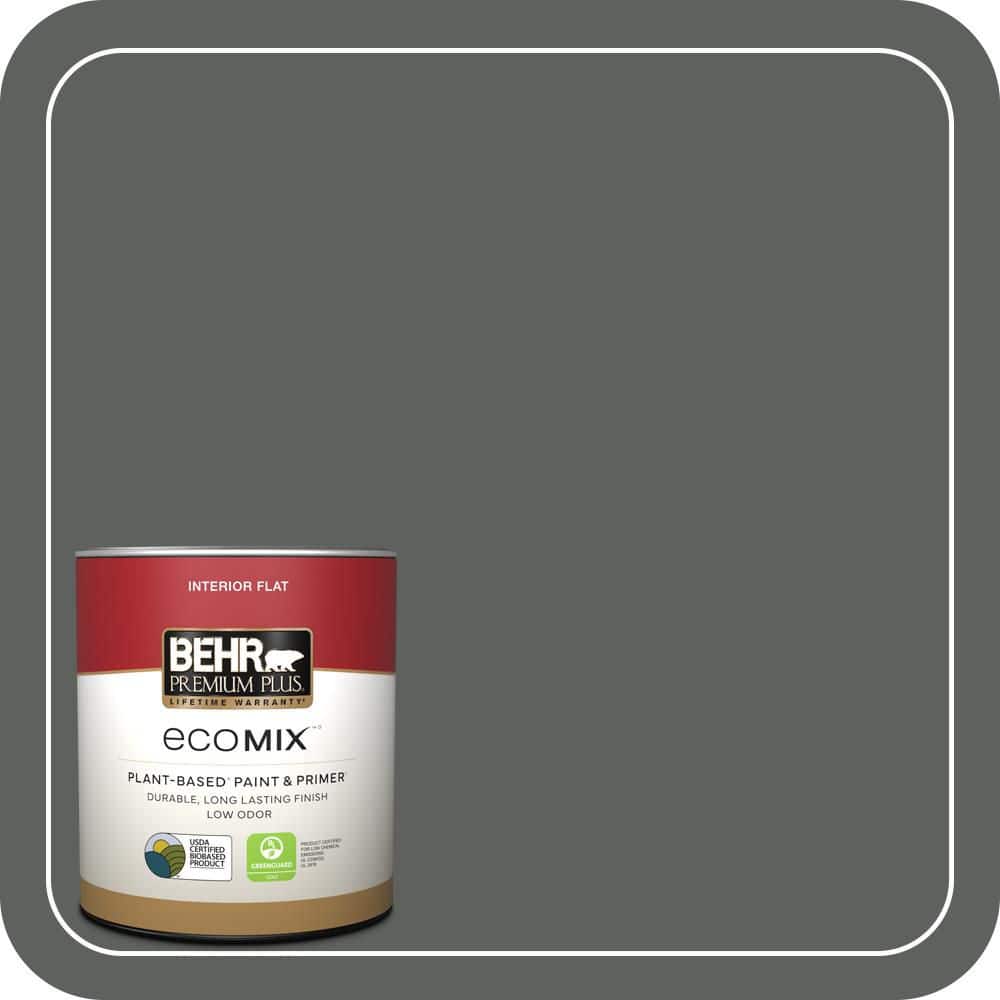 BEHR PREMIUM PLUS #N460-6 Hematite Flat EcoMix Plant-Based & Primer (1)
