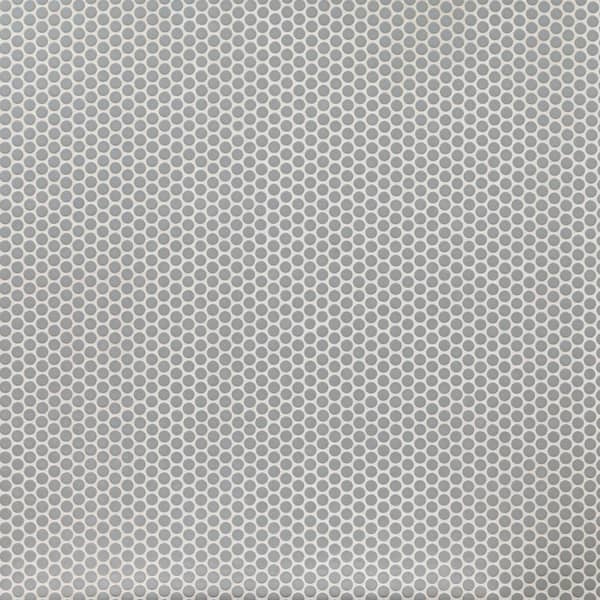 MSI Gray Glossy Penny Round 11.3 in. x 12.2 in. x 6 mm Porcelain Mesh Mounted Mosaic Tile (0.96 sq. ft. / Each) (2)