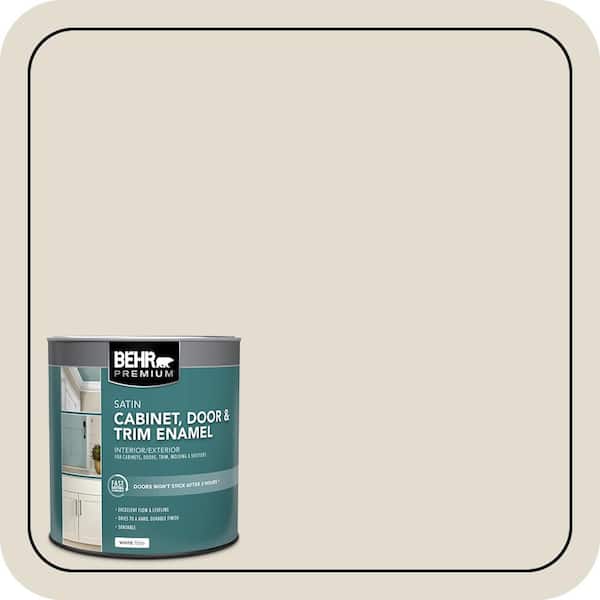 BEHR PREMIUM 1 qt. #N340-1 Light Granite Satin Enamel Interior/Exterior Cabinet, Door & Trim Paint (2)