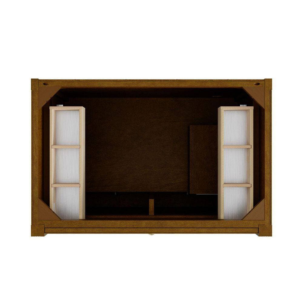 James Martin Vanities Bellshire 35.6 in. W x 23.3 in. D x 34.8 in. H Single Bath Vanity Cabinet without Top in Honey Oak (2)
