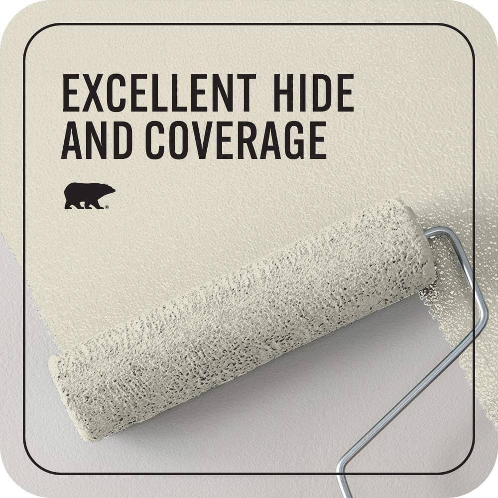 BEHR PREMIUM PLUS #GR-W12 Confident White Flat EcoMix Plant-Based & Primer (2)