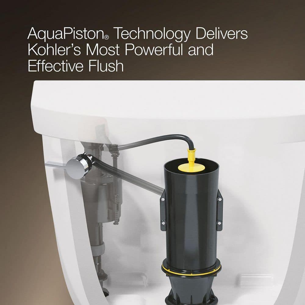 KOHLER San Souci 12 in. Rough In 1-Piece 1.28 GPF Single Flush Elongated Toilet in White Seat Included (3)