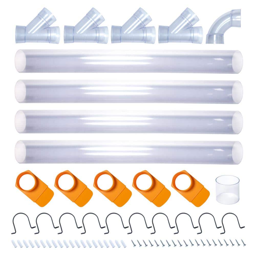 ‎POWERTEC 4 in. Dust Collection Fittings Network with Dust Hose Splice, Blast Gates, Pipes, Elbow, Y-Fittings, Mounting Brackets (1)