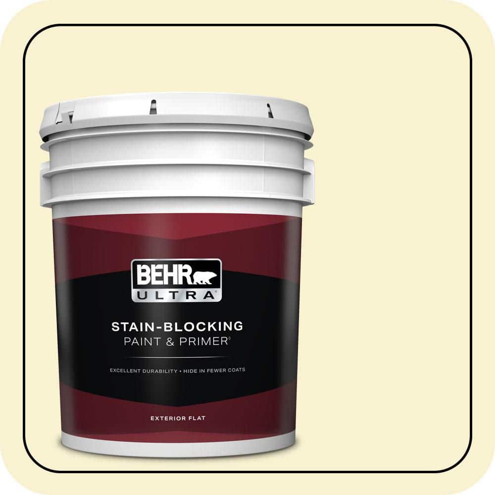 BEHR ULTRA 5 gal. #P320-1 Flashpoint Flat Exterior Paint & Primer