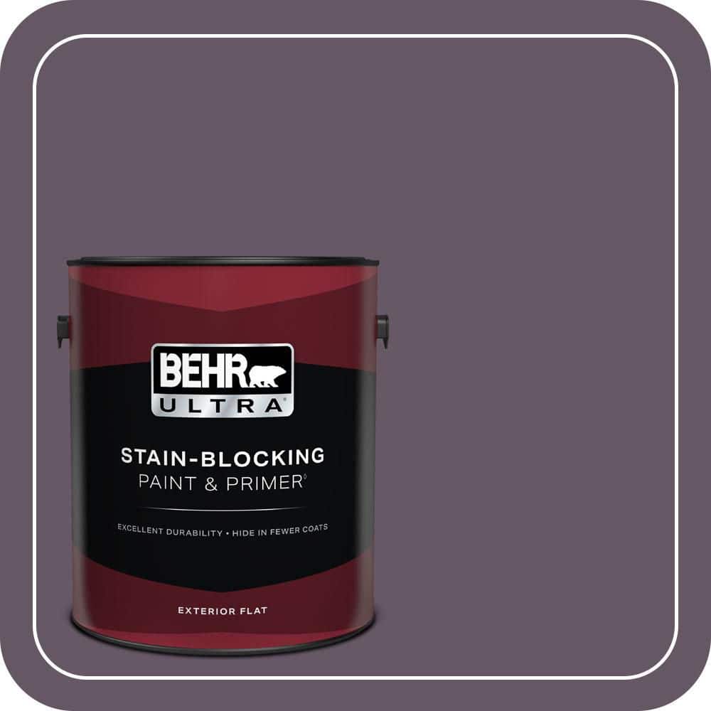 BEHR ULTRA 1 gal. #PPU17-05 Preservation Plum Flat Exterior Paint & Primer