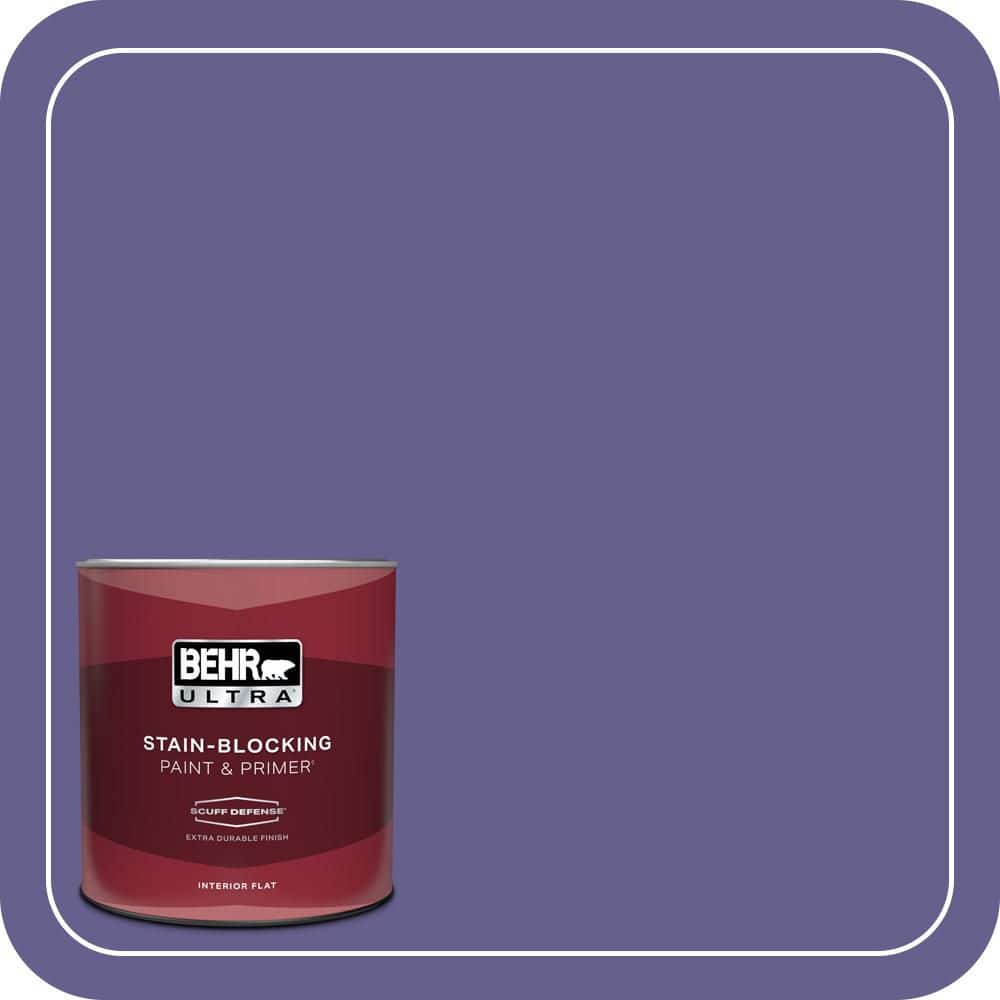 BEHR ULTRA 1 qt. #S-G-630 Majestic Purple Extra Durable Flat Interior Paint & Primer