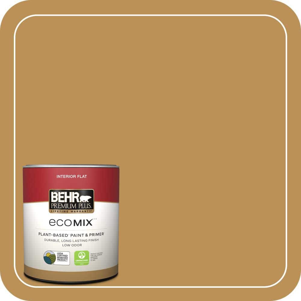 BEHR PREMIUM PLUS 1 qt. #MQ4-07 Radiance Flat EcoMix Plant-Based Interior Paint & Primer (1)
