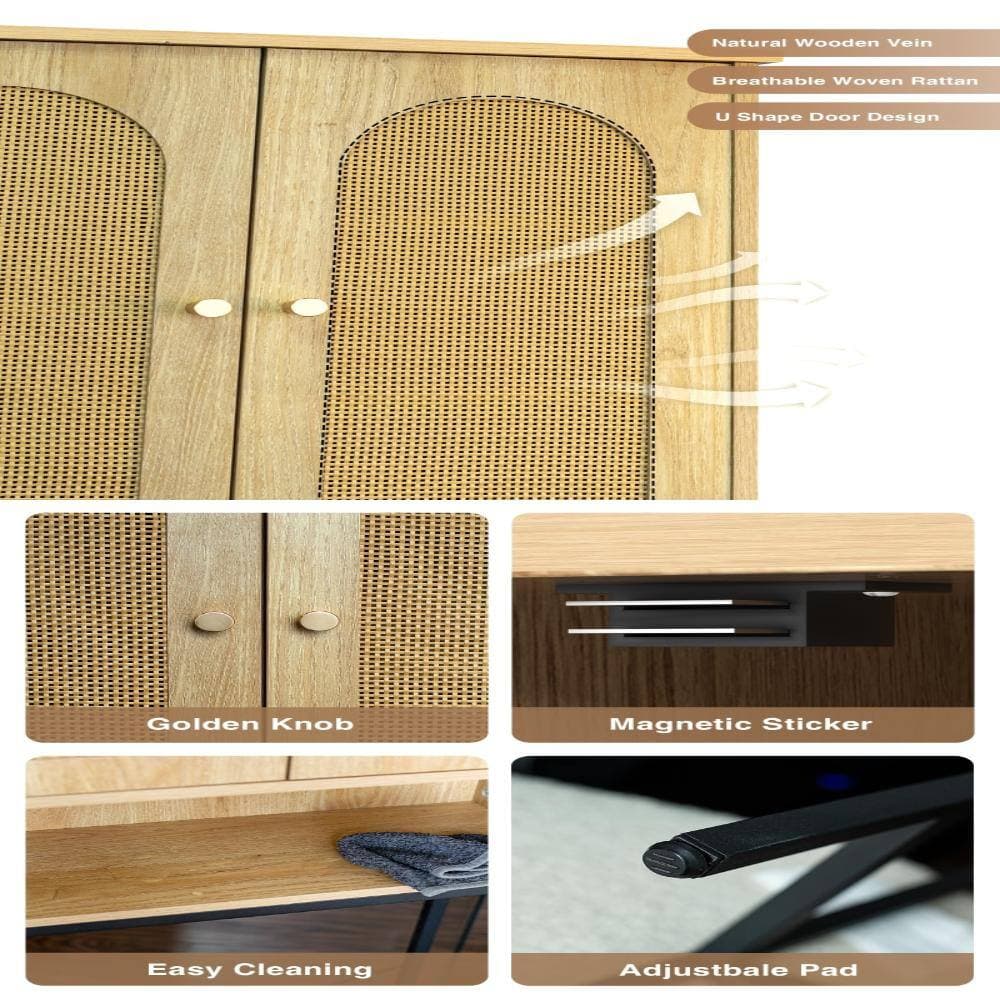 Whatseaso 23.6 in. W x 68.9 in H x 9.8 in. D Wood in Beige Over The Toilet Storage Cabinet with Adjustable Shelf (2)