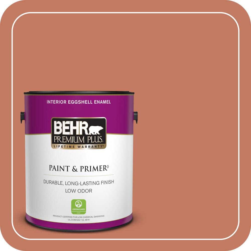 BEHR PREMIUM PLUS 1 gal. #MQ1-26 Pinata Eggshell Enamel Low Odor Interior Paint & Primer