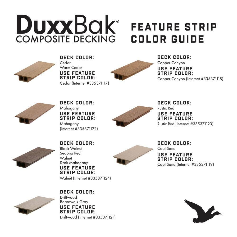 DuxxBak I.Dekk 12 ft. Feature Strip Rustic Red (3)
