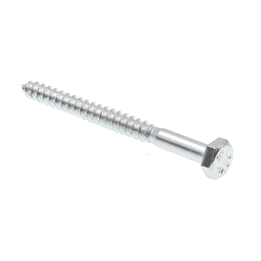 Prime-Line 1/4 in. x 3 in. Zinc Plated Steel A307 Grade A Hex Lag Screws (100-Pack) (1)