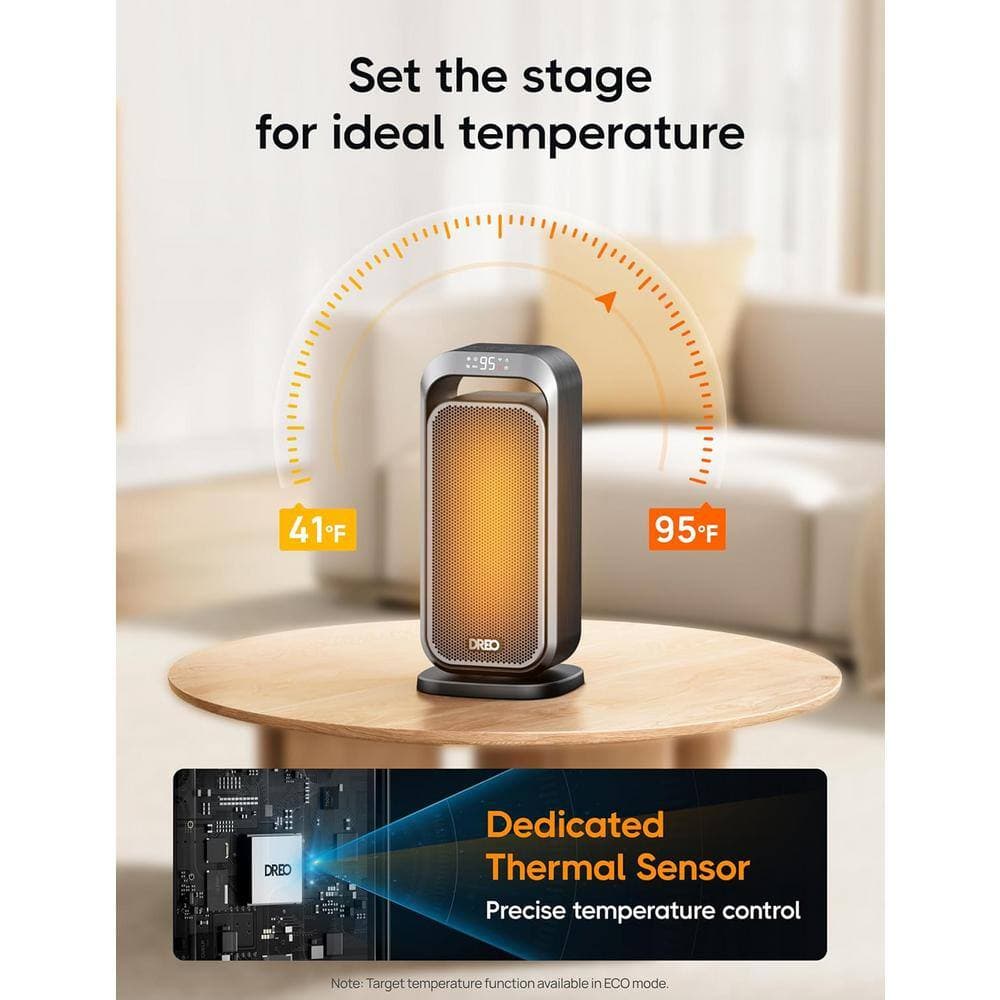 Ahfiwaso 1500 W 14.65 in. Electric Forced Air Indoor Tower Ceramic Space Heater with Remote 70° Oscillation and 12H Timer, Silver (3)