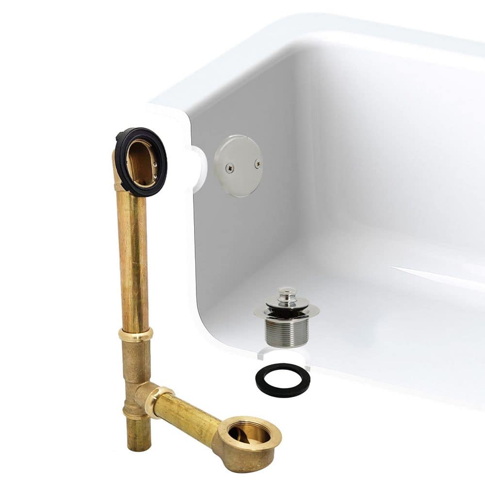 Westbrass 14 in. Brass Bath Waste Drain Assembly (1)