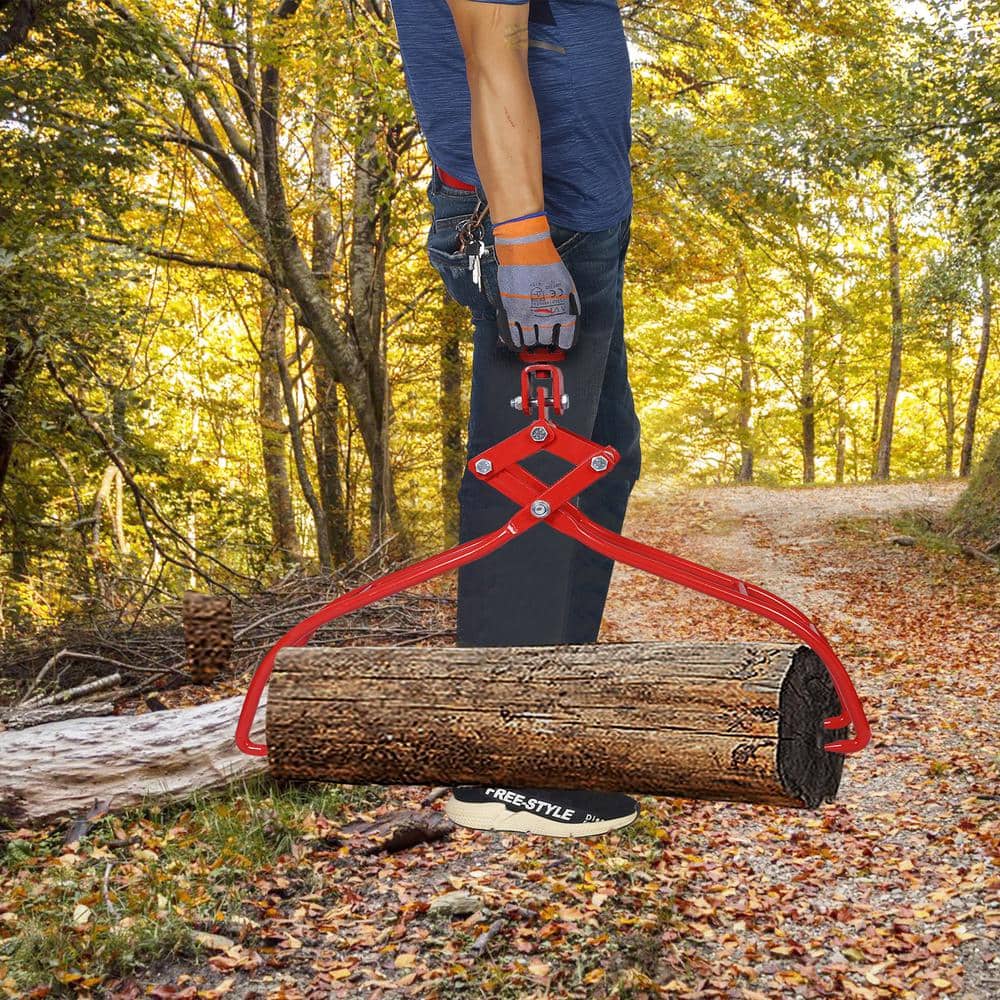 Tidoin 36 in. Heavy-Duty Solid Steel 4 Claw Lumber Log Lifting Logging Tongs Grabber (3)
