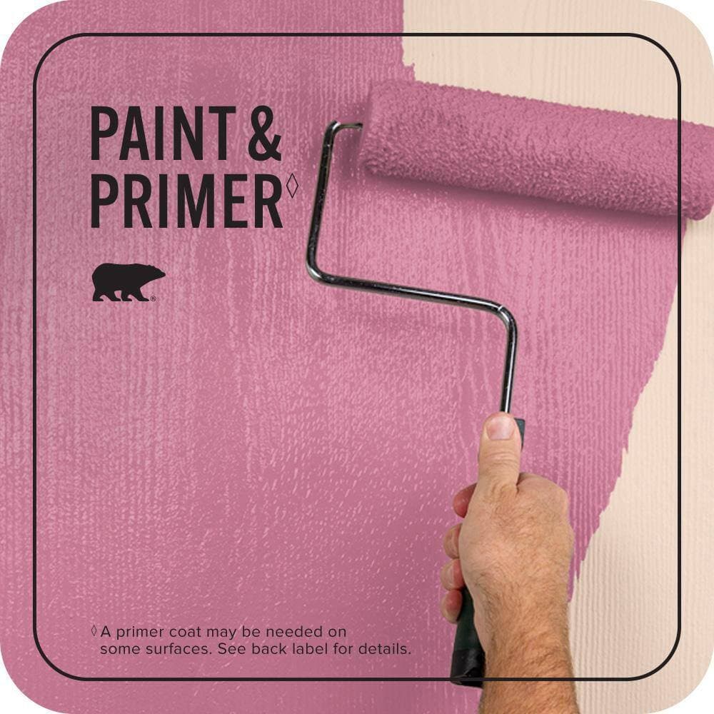 BEHR PREMIUM PLUS 5 gal. #P130-5 Little Bow Pink Satin Enamel Exterior Paint & Primer (3)