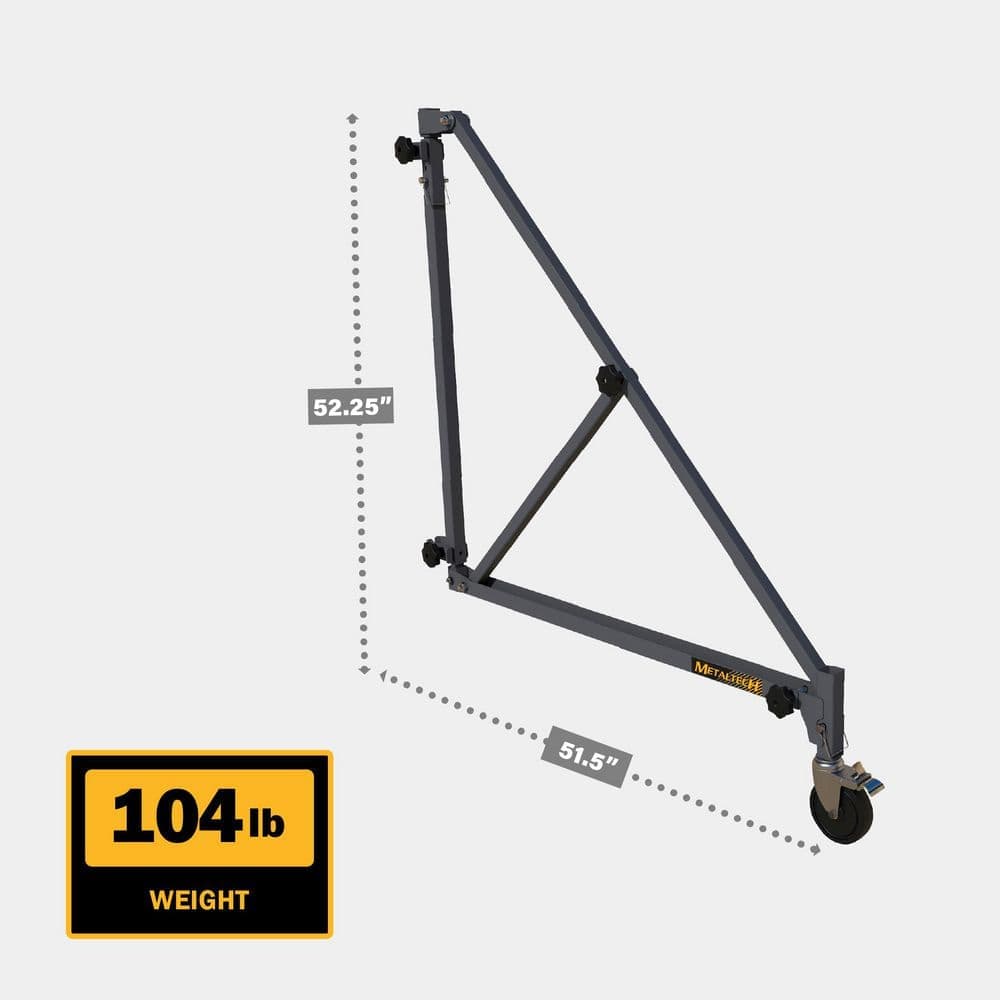 MetalTech 46-in Outrigger Set with 1000-lb Load Capacity and 5-in Caster Wheels for 3-Story High Interior Scaffolding Tower 4-Pack (3)