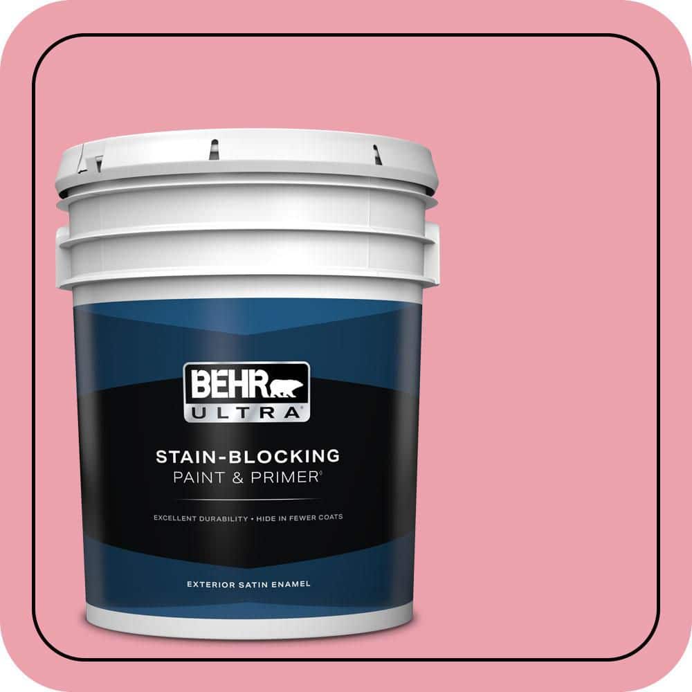 BEHR ULTRA 5 gal. #P150-3 Pinque Satin Enamel Exterior Paint & Primer