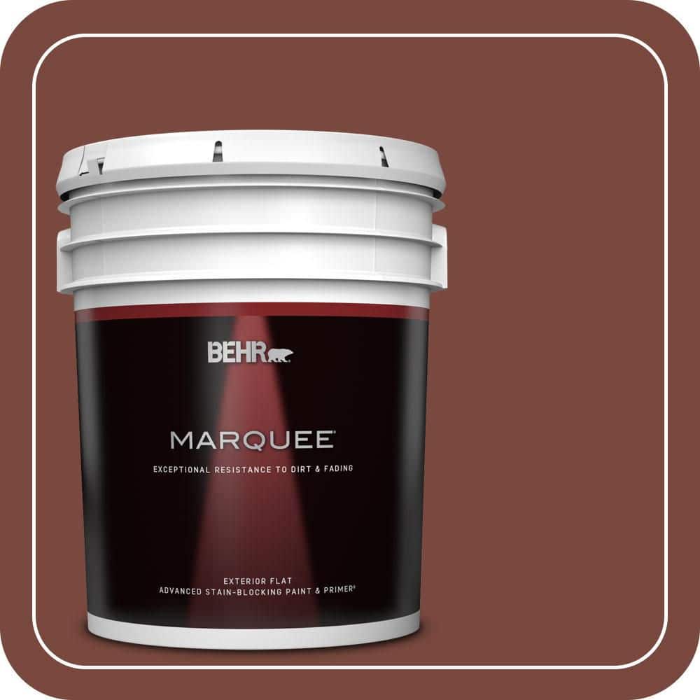 BEHR MARQUEE 5 gal. #S150-7 Fire Roasted Flat Exterior Paint & Primer