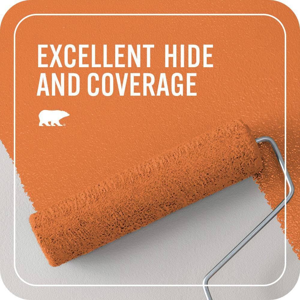 BEHR PREMIUM PLUS 1 qt. #S-G-250 Solar Flare Flat EcoMix Plant-Based Interior Paint & Primer (2)