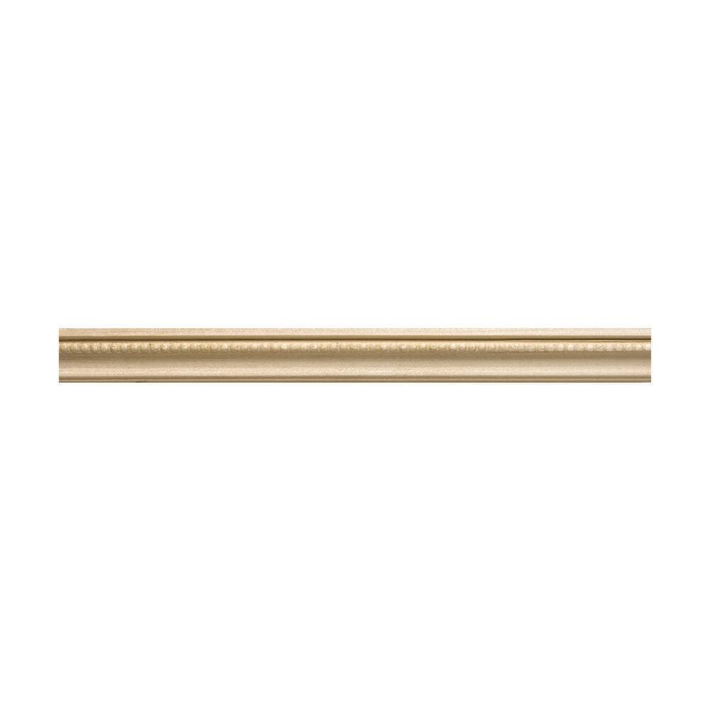 Ornamental Mouldings 1-1/16 in. x 1-3/8 in. x 96 in. White Hardwood Bead Embossed Backband Moulding (2)