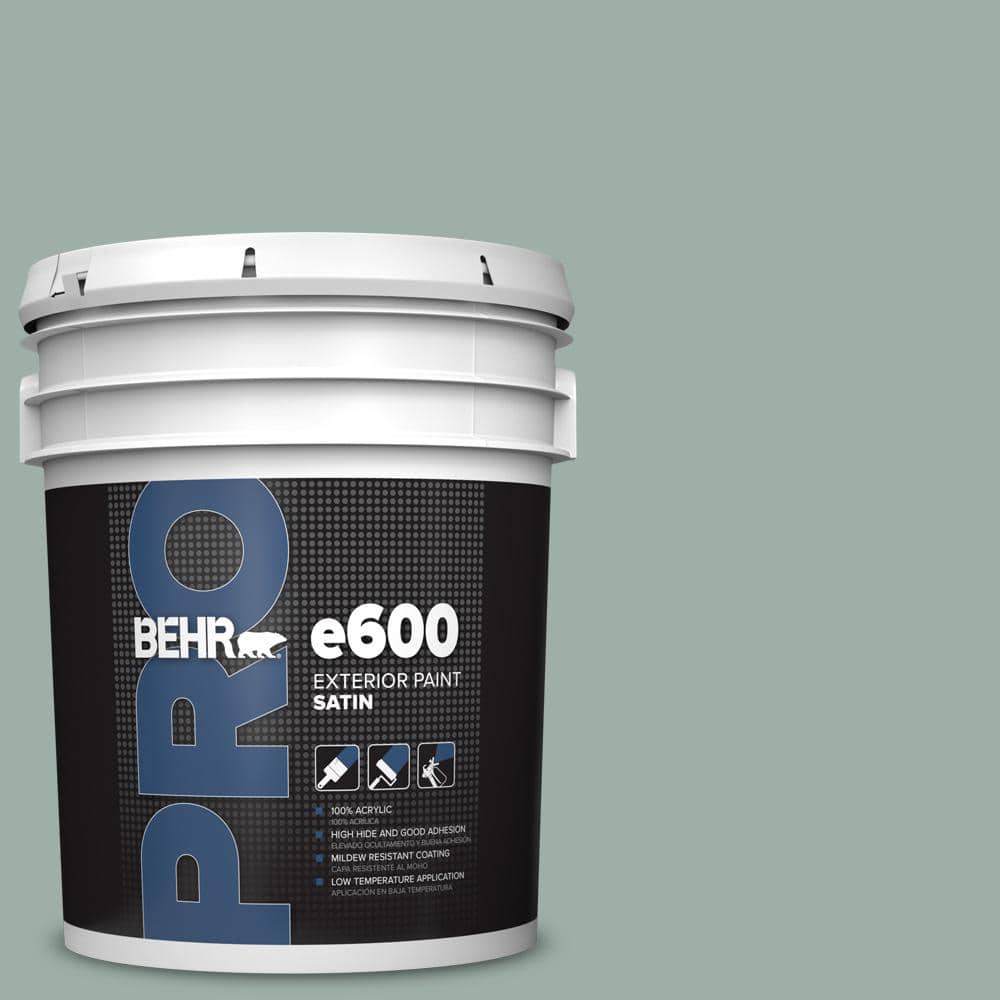 BEHR PRO 5 gal. #HDC-CT-22 Aged Jade Satin Exterior Paint