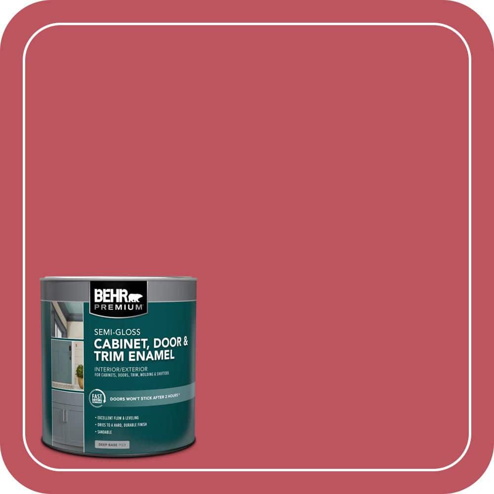 BEHR PREMIUM 1 qt. #P140-6 Hibiscus Flower Semi-Gloss Enamel Interior/Exterior Cabinet, Door & Trim Paint